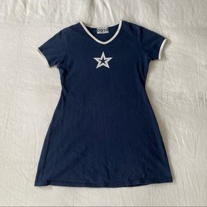 SOLD Vintage Mini Dress with Star Print Design